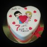 Торт на годовщину свадьбы 7 лет №130336