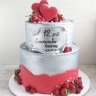 Торт на годовщину свадьбы 12 лет №130442