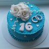 Торт на годовщину свадьбы 16 лет №131434