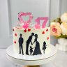 Торт на годовщину свадьбы 17 лет №131452