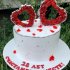 Торт на годовщину свадьбы 28 лет №131664