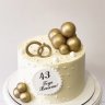 Торт на годовщину свадьбы 43 года №131973