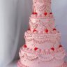 Цветной свадебный торт №136114