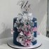 Цветной свадебный торт №136116