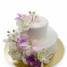 Свадебный торт Лебеди и цветы №91803