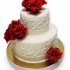 Свадебный торт Красные розы  №91889