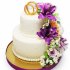 Свадебный торт Кольца и лилии №91893