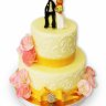 Свадебный торт Нежные розы №92165