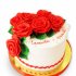Торт Ярко красные розы №92192