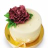 Свадебный торт Красная лента и белые розы №92101