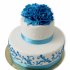 Свадебный торт Синие пионы №92265