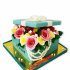 Торт Коробочка с цветами №92449