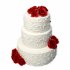 Свадебный Торт Алые Розы №92944