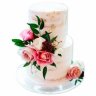 Свадебный торт С живыми цветами №93819