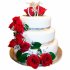 Свадебный торт Хрустальная годовщина  №94080