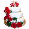 Свадебный торт Хрустальная годовщина  №94082