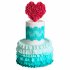Свадебный торт Сердце №95803