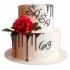 Торт для женщины с розой №96170