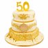 Свадебный Торт Золотой №96378