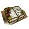 Торт на годовщину с цветами №96575