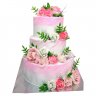 Торт свадебный с цветами №97835