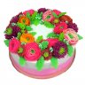 Торт цифры с цветами №97346
