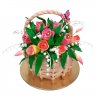 Торт корзина цветов №97787