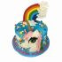 Торт с единорогом и радугой №98282