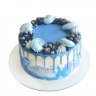 Торт голубой с ягодами №99542