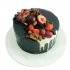 Торт с ягодами черный №99536