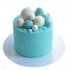 Торт с шарами голубой №99597