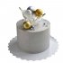 Торт белый с шарами №99600