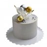 Торт белый с шарами №99601