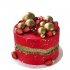 Торт красный с шарами №99604