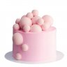 Торт розовый с шарами №99607