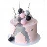 Торт розовый с шарами №:99606