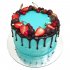 Торт с ягодами голубой №99671