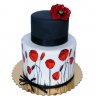 Свадебный торт с маками №127092